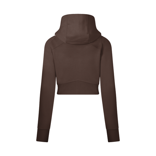 Cropped Zip-Through Hoodie