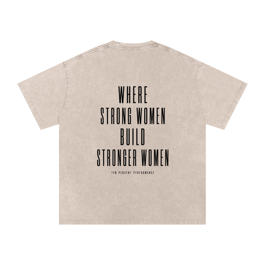Snow Washed Oversized Cotton T-Shirt