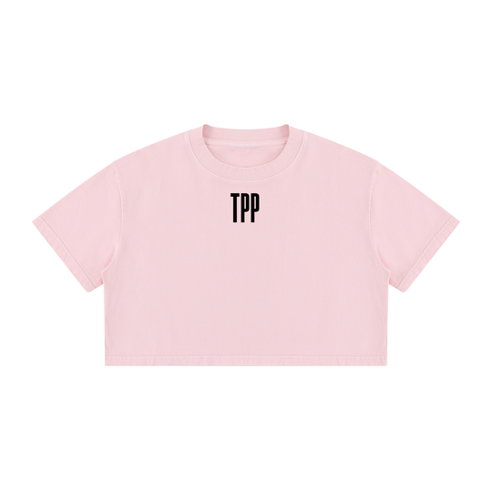 Women's Mineral Wash Cotton Crop T-Shirt
