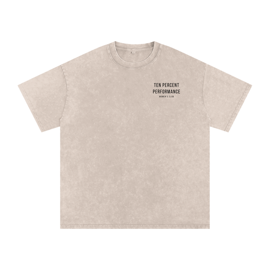 Snow Washed Oversized Cotton T-Shirt