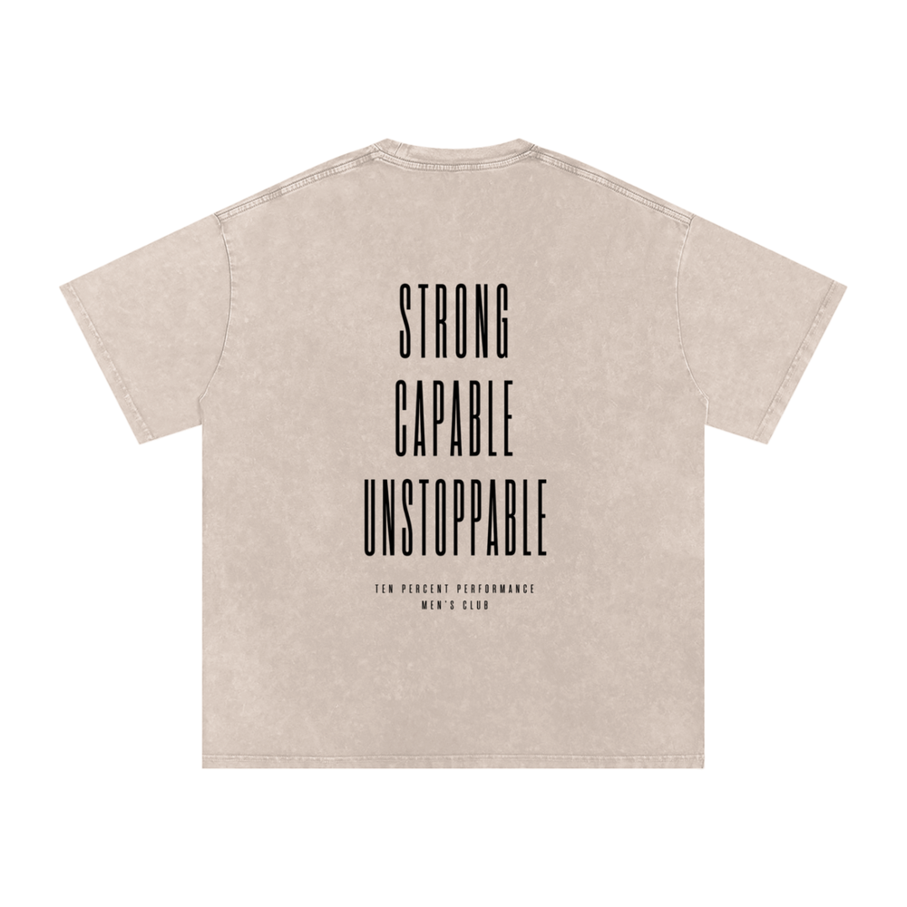 Snow Washed Oversized Cotton T-Shirt
