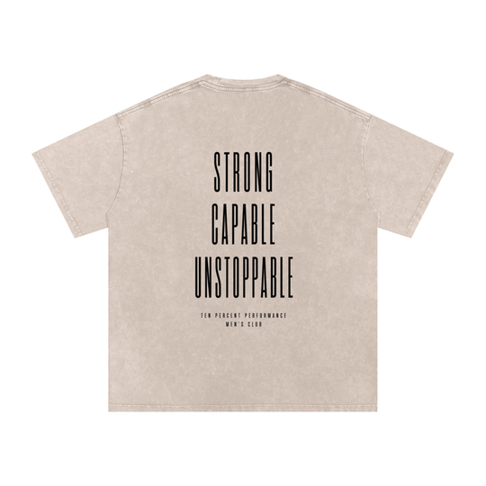 Snow Washed Oversized Cotton T-Shirt