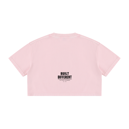 Women's Mineral Wash Cotton Crop T-Shirt