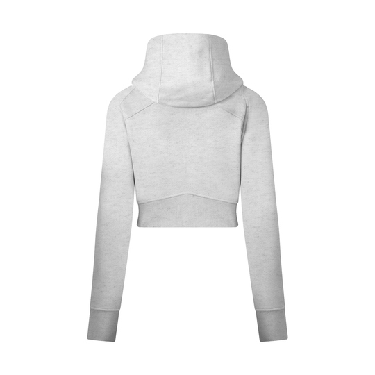 Cropped Zip-Through Hoodie