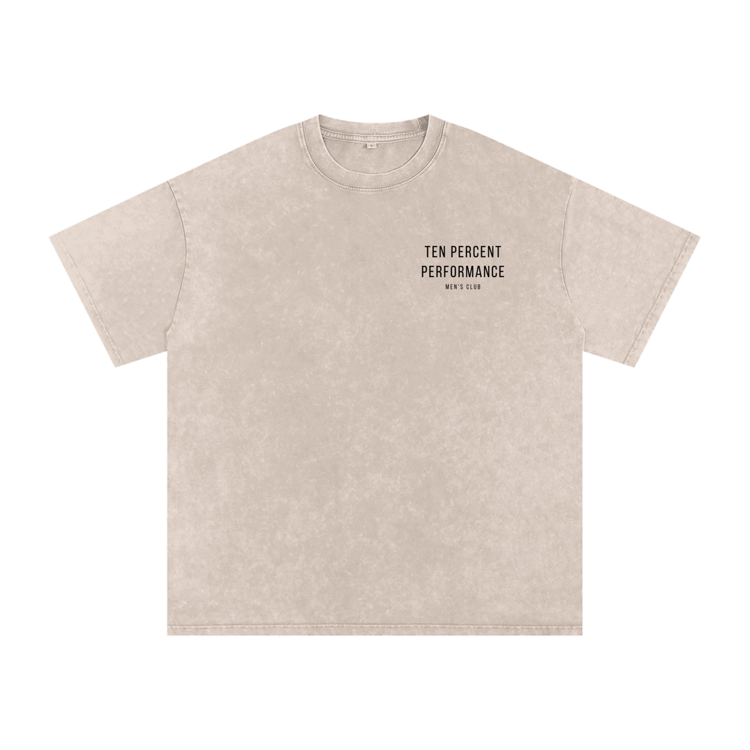 Snow Washed Oversized Cotton T-Shirt