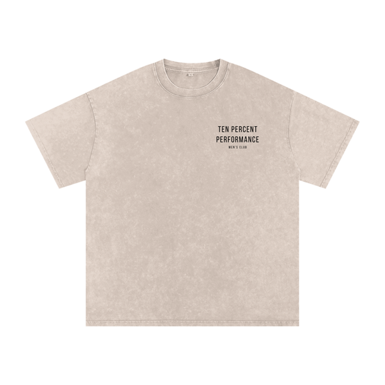 Snow Washed Oversized Cotton T-Shirt