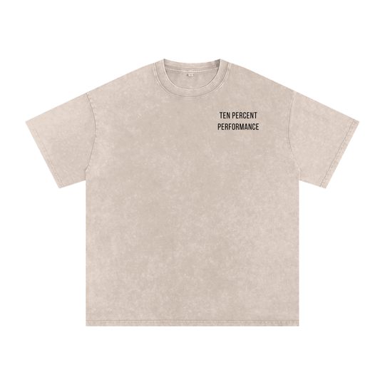 Snow Washed Oversized Cotton T-Shirt