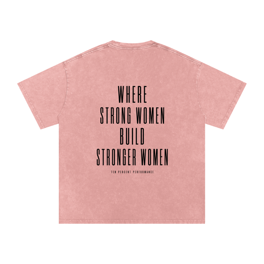 Snow Washed Oversized Cotton T-Shirt