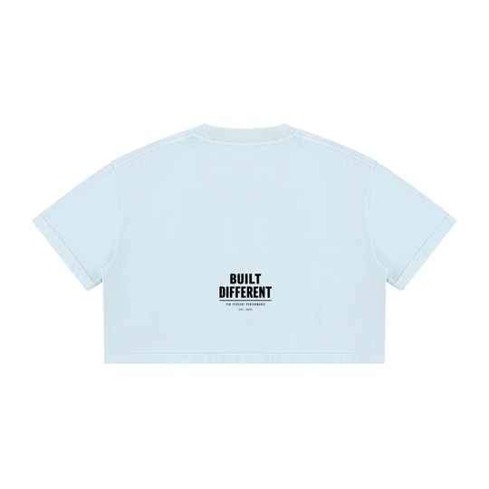 Women's Mineral Wash Cotton Crop T-Shirt