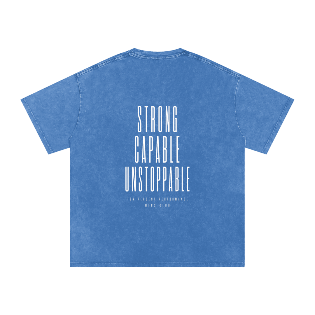 Snow Washed Oversized Cotton T-Shirt