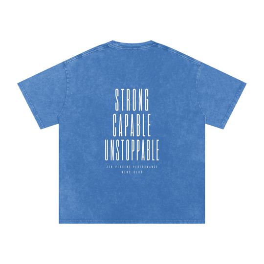 Snow Washed Oversized Cotton T-Shirt