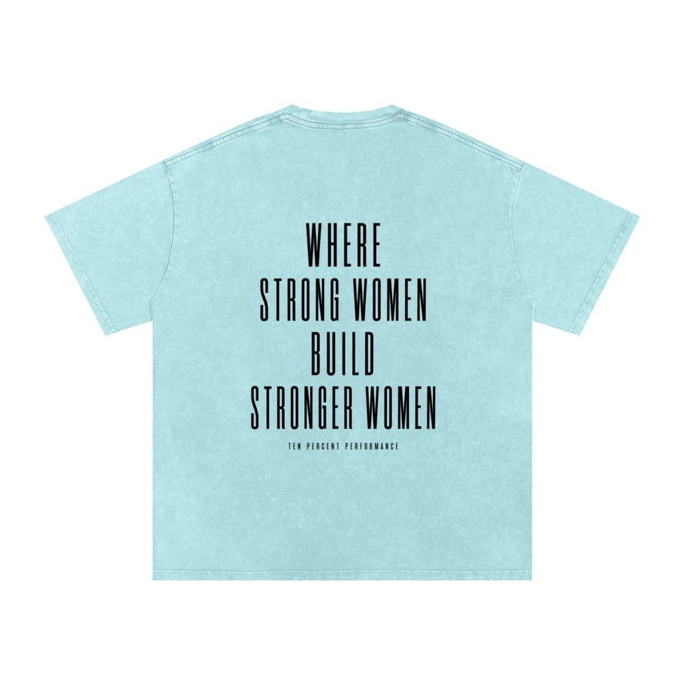 Snow Washed Oversized Cotton T-Shirt