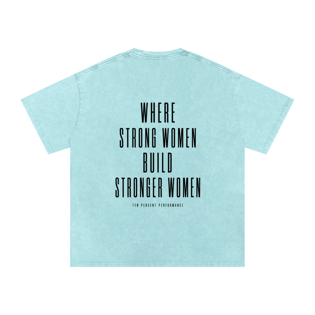 Snow Washed Oversized Cotton T-Shirt