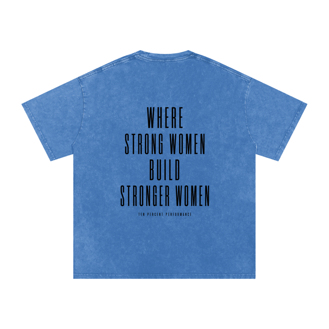 Snow Washed Oversized Cotton T-Shirt