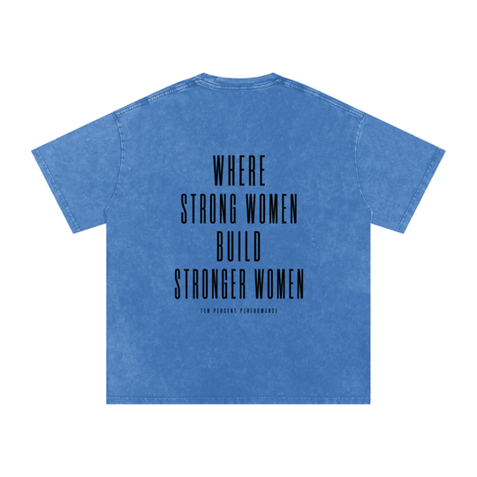 Snow Washed Oversized Cotton T-Shirt
