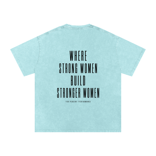 Snow Washed Oversized Cotton T-Shirt