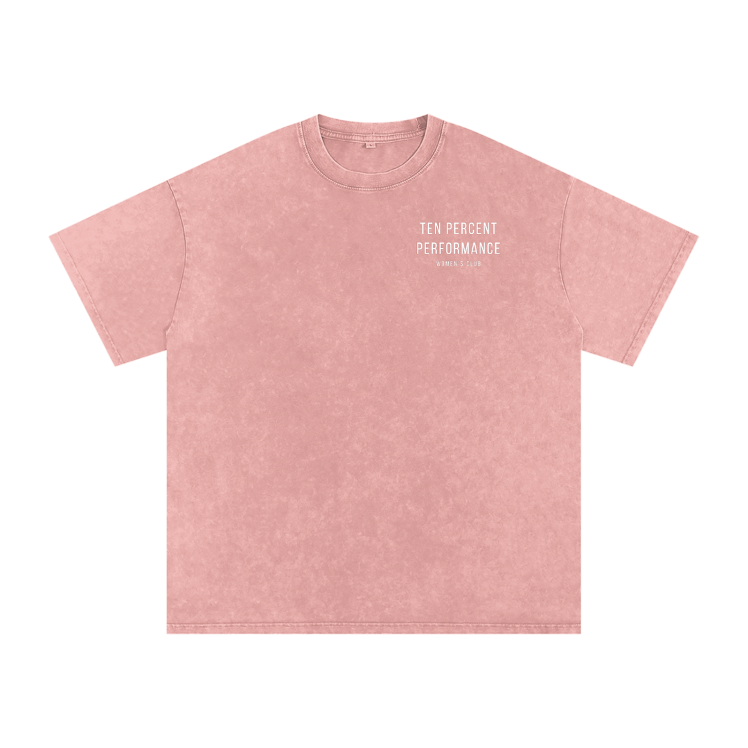 Snow Washed Oversized Cotton T-Shirt