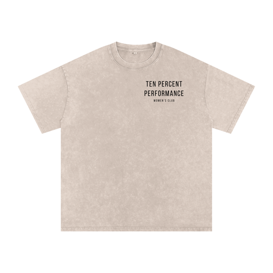 Snow Washed Oversized Cotton T-Shirt