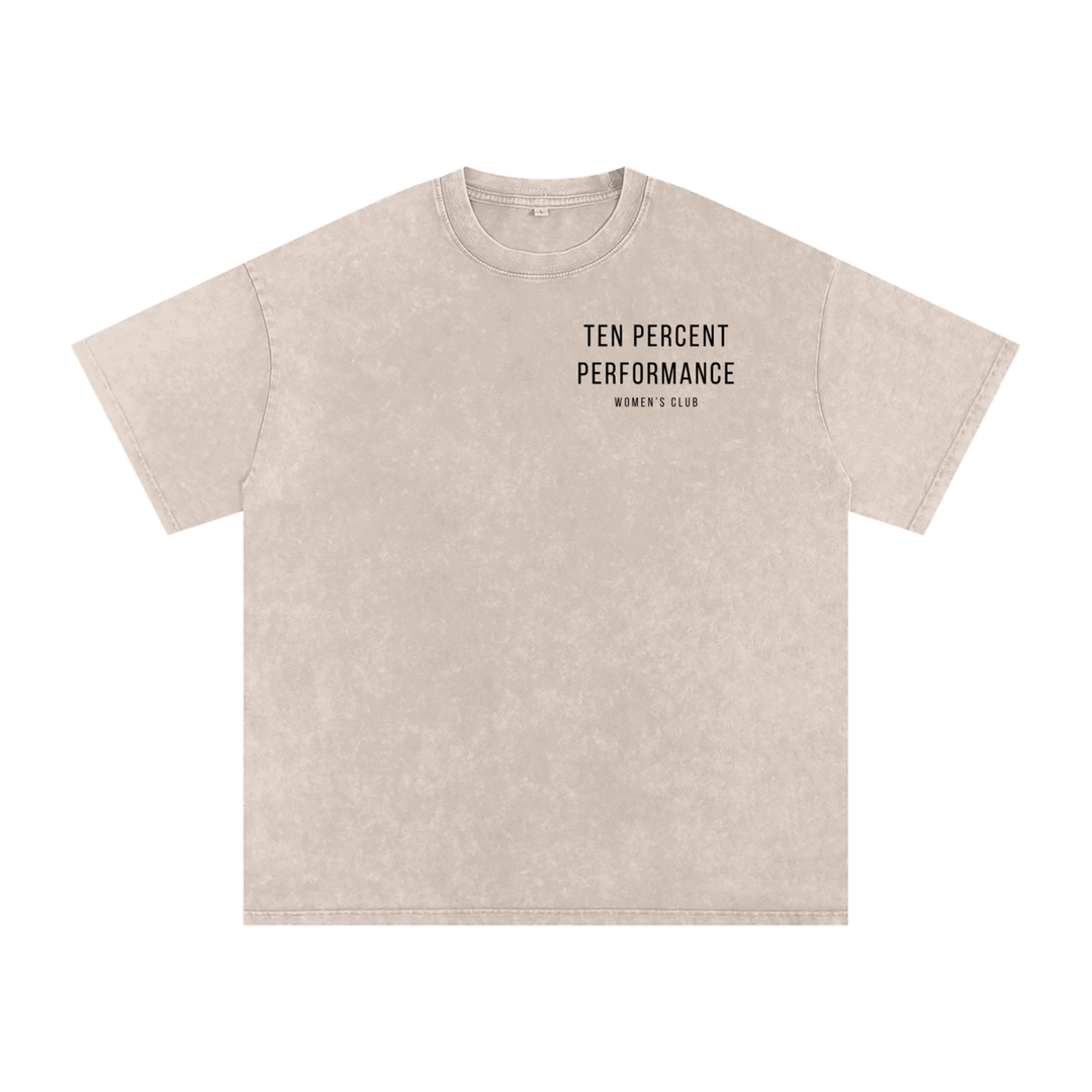 Snow Washed Oversized Cotton T-Shirt