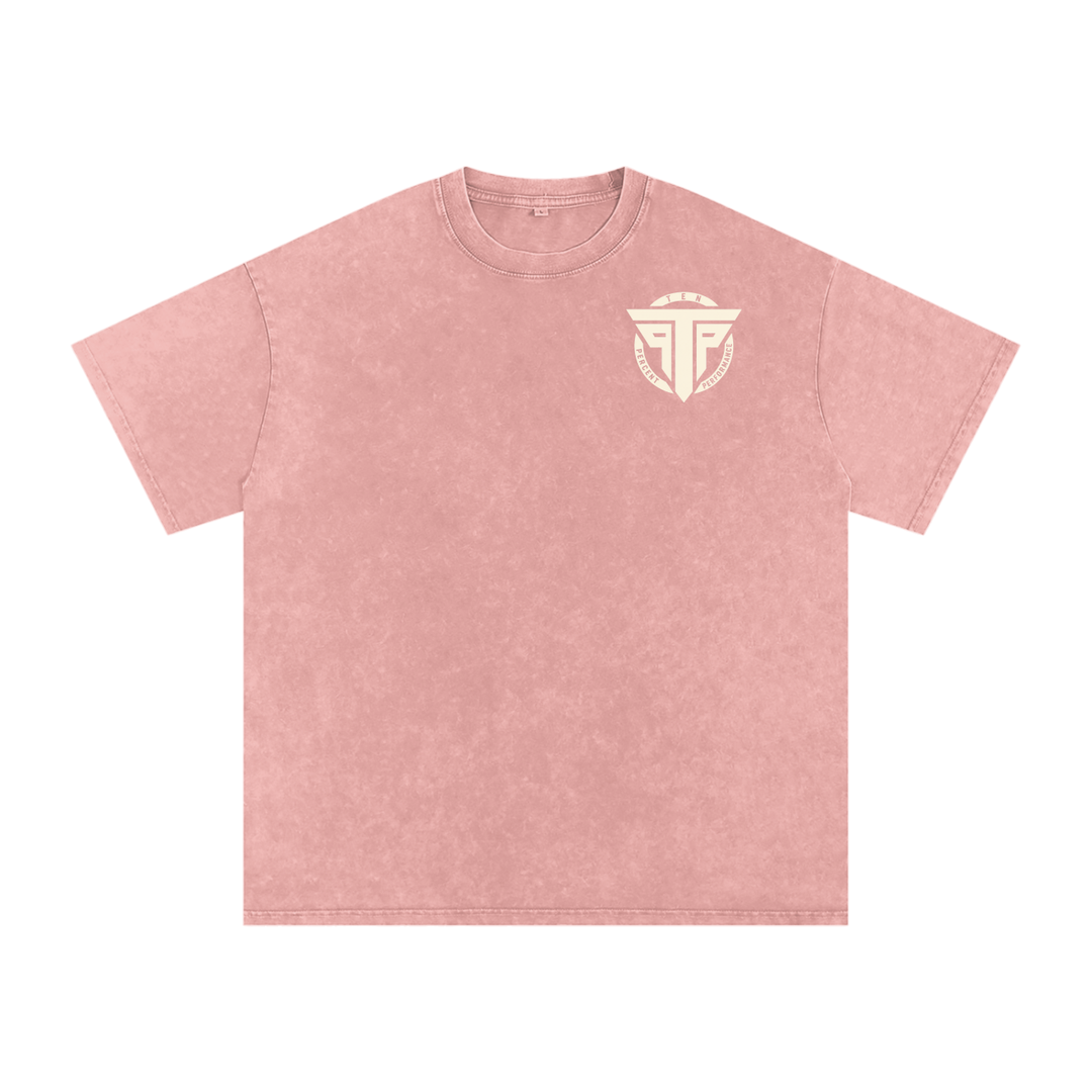 Snow Washed Oversized Cotton T-Shirt