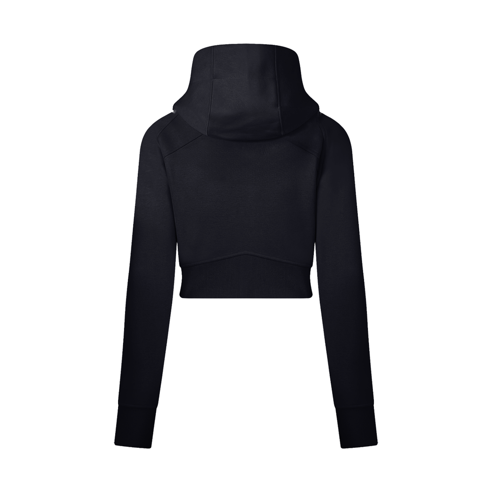 Cropped Zip-Through Hoodie