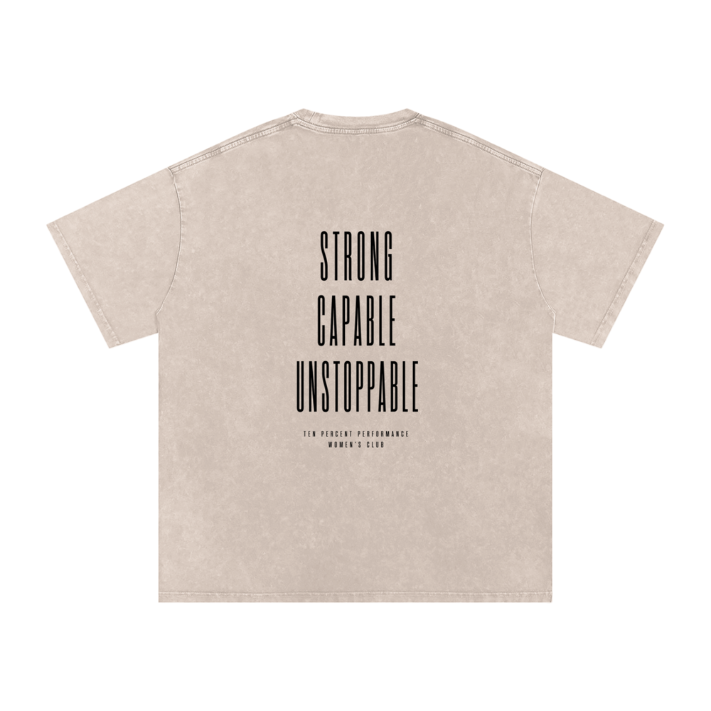 Snow Washed Oversized Cotton T-Shirt