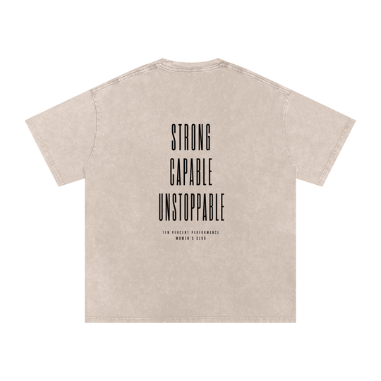 Snow Washed Oversized Cotton T-Shirt