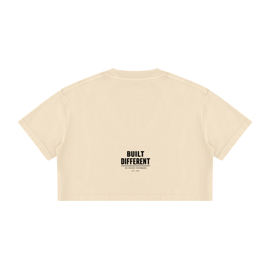 Women's Mineral Wash Cotton Crop T-Shirt