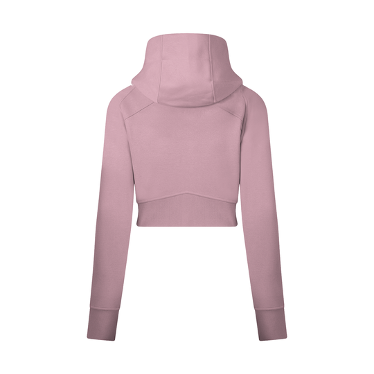 Cropped Zip-Through Hoodie