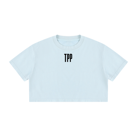 Women's Mineral Wash Cotton Crop T-Shirt